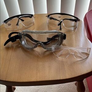 Black and Clear Safety Goggles Set